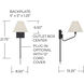 Chadwick Sconce Wall Light in Espresso
