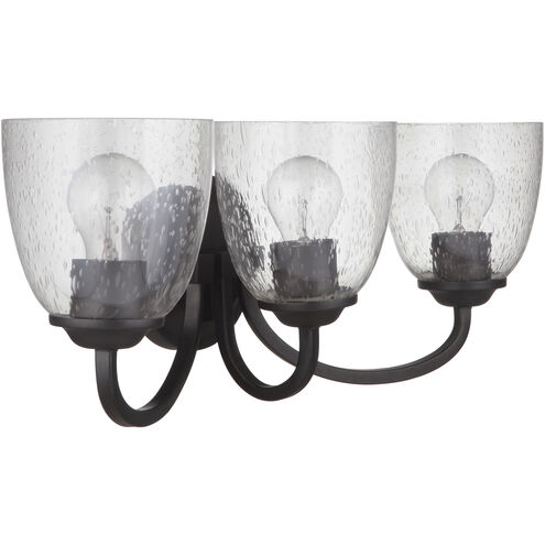Neighborhood Serene 3 Light 23 inch Espresso Vanity Light Wall Light in Clear Seeded, Neighborhood Collection