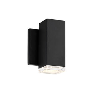Block LED 6 inch Black Outdoor Wall Light, dweLED