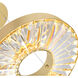 Bjoux LED 16 inch Brass Down Chandelier Ceiling Light