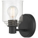 Vessair 1 Light 5 inch Matte Black Wall Sconce Wall Light