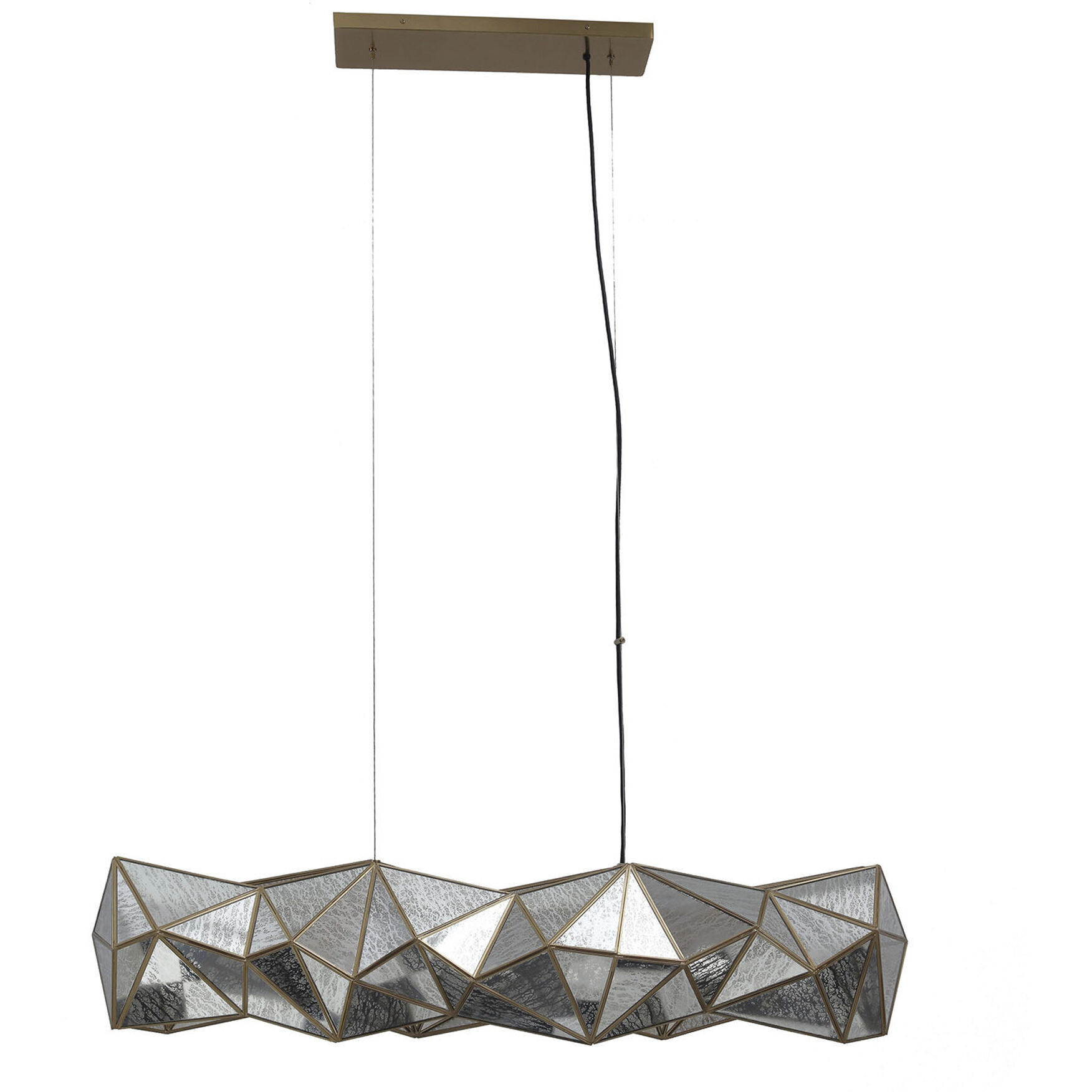 Geo-Gem 6 Light 48 inch Brass Antique Island Light Ceiling Light