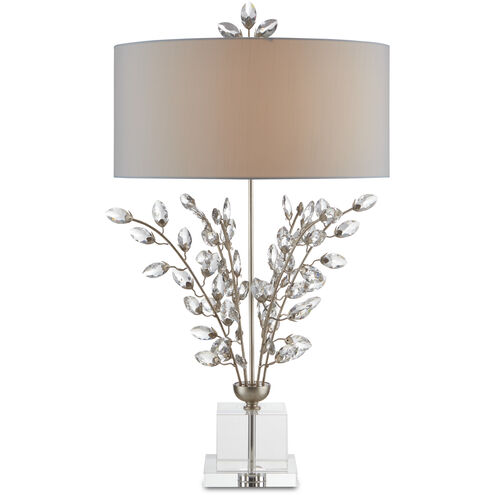 Forget-Me-Not 34 inch 75.00 watt Silver Leaf/Clear Table Lamp Portable Light
