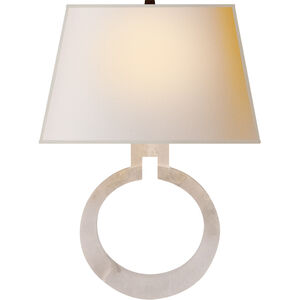 Chapman & Myers Ring 1 Light 13.5 inch Alabaster Wall Sconce Wall Light in Natural Paper, Large