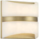 Velaux LED 6.5 inch Soft Brass Wall Mount Wall Light