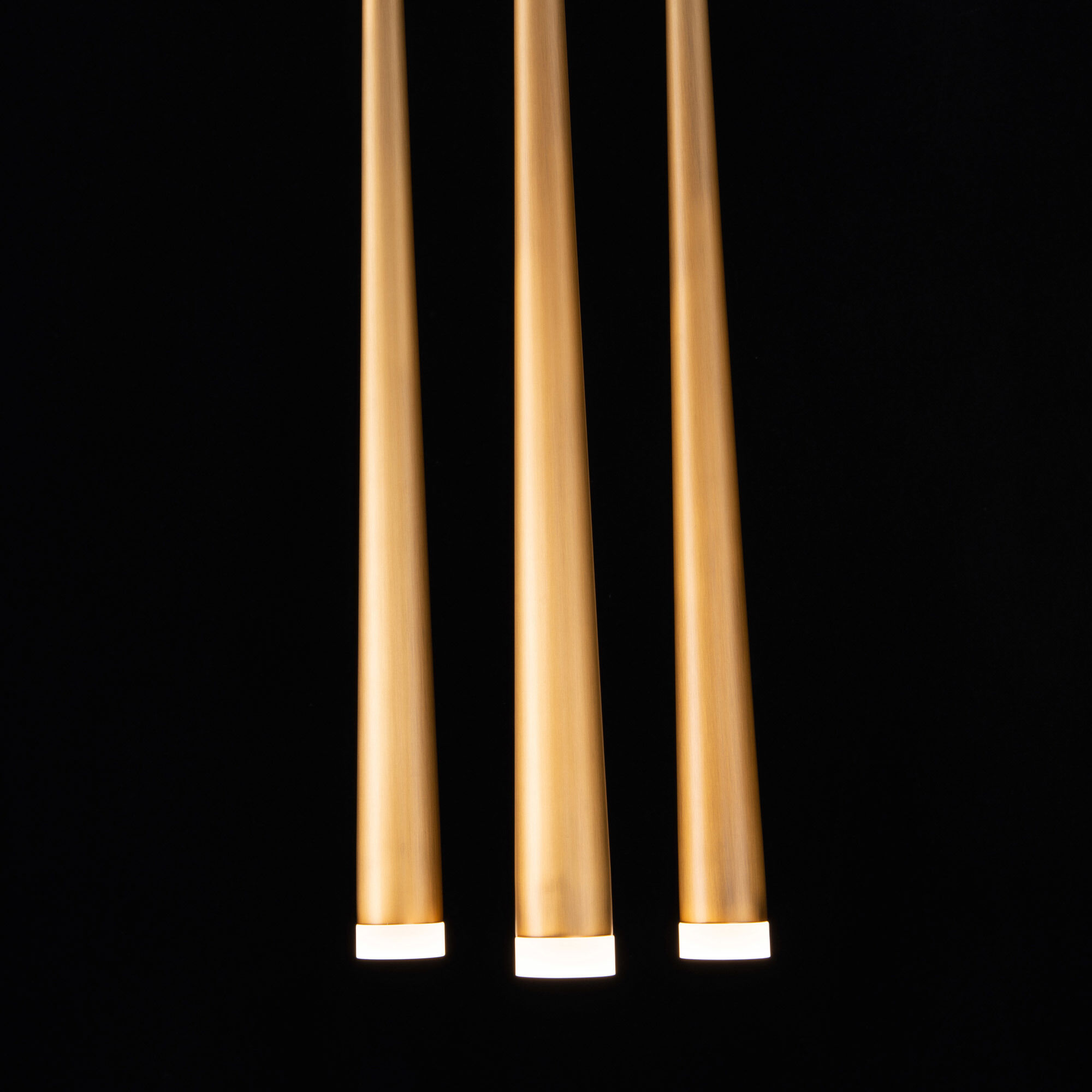 Cascade LED 12 inch Aged Brass Multi-Light Pendant Ceiling Light in 3, Round, 28in.