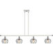 Ballston Fenton 4 Light 48 inch White and Polished Chrome Island Light Ceiling Light in Clear Glass, Ballston