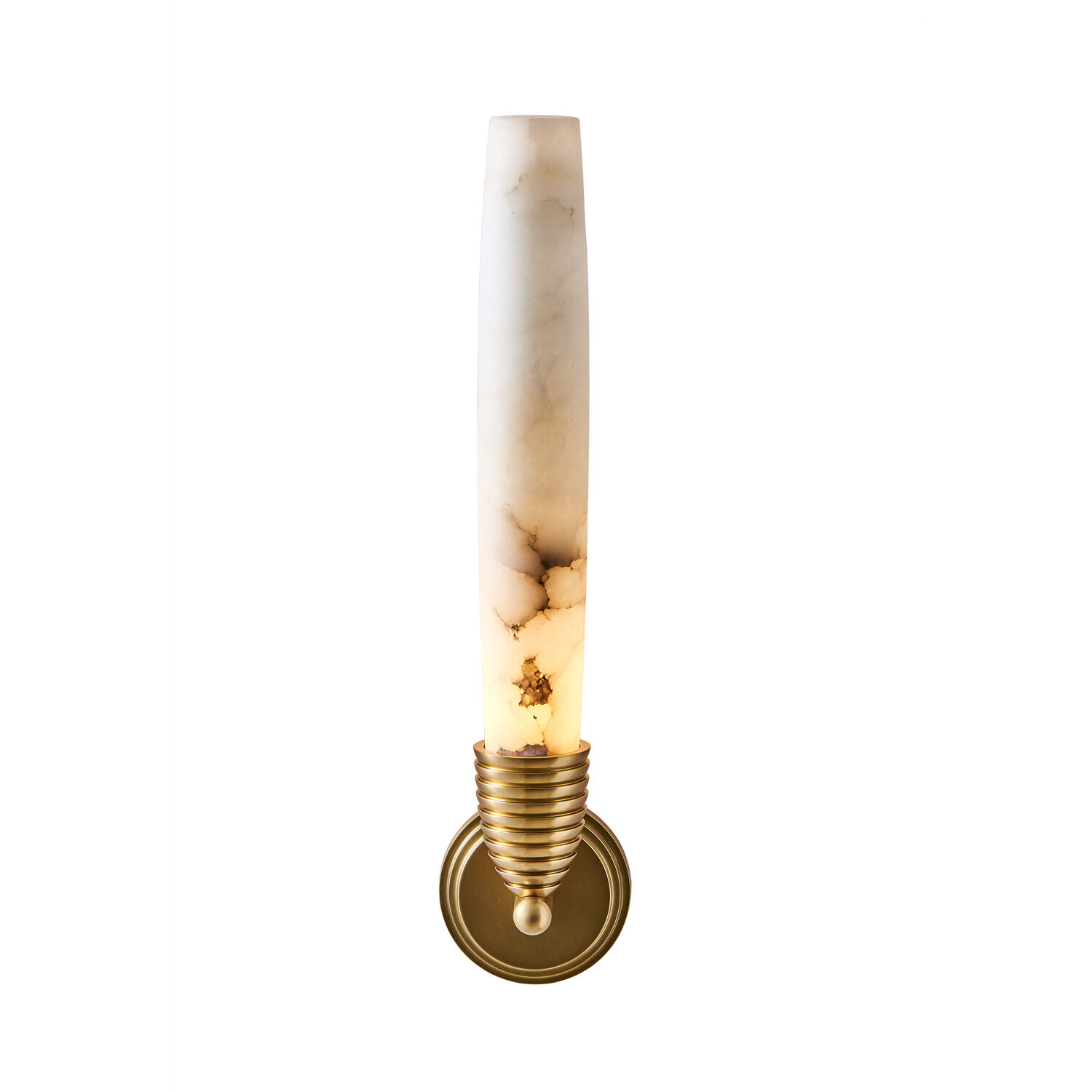 Gypsum Wall Sconce Wall Light in True Brass