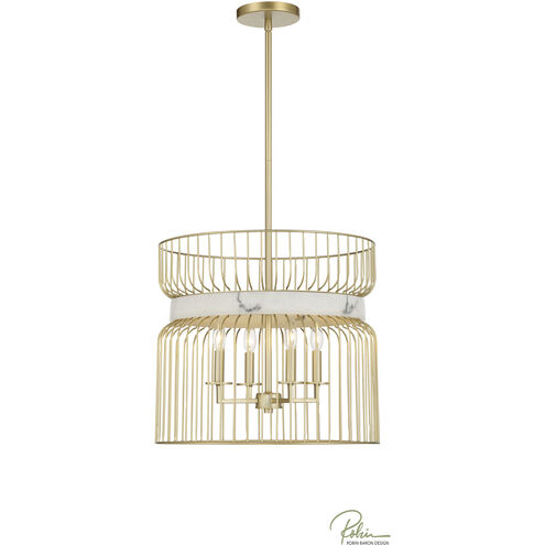 Park Slope 4 Light 20 inch Nouveau Gold Pendant Ceiling Light