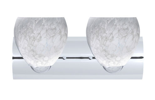 Bolla LED 22 inch Chrome Vanity Lighting Wall Light in Carrera Glass
