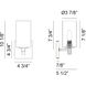 Candela Wall Sconce Wall Light in Matte Black and Clear