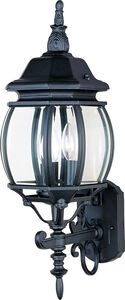 Crown Hill 3 Light 24 inch Black Outdoor Wall Mount