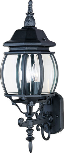 Crown Hill 3 Light 24 inch Black Outdoor Wall Mount