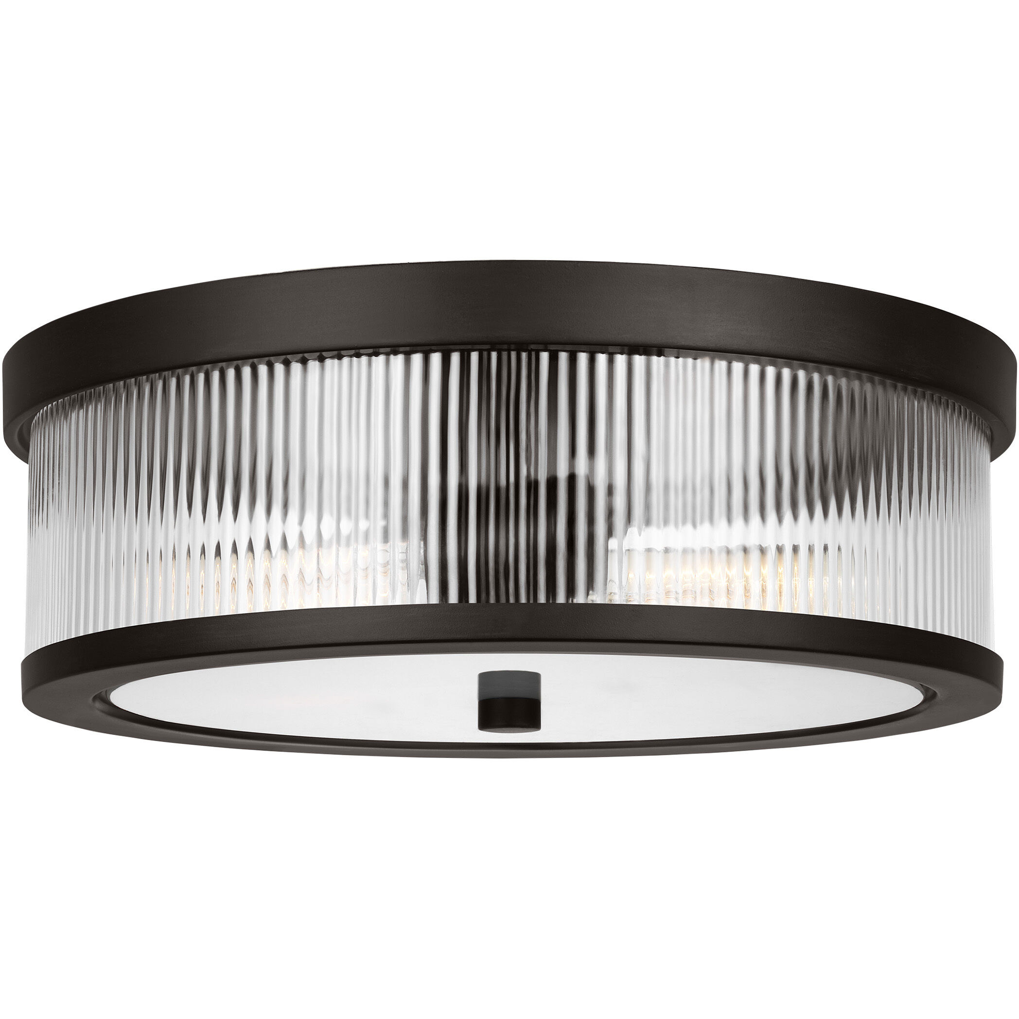 C M by Chapman Myers Geneva 2 Light 14 inch Aged Iron Flush
