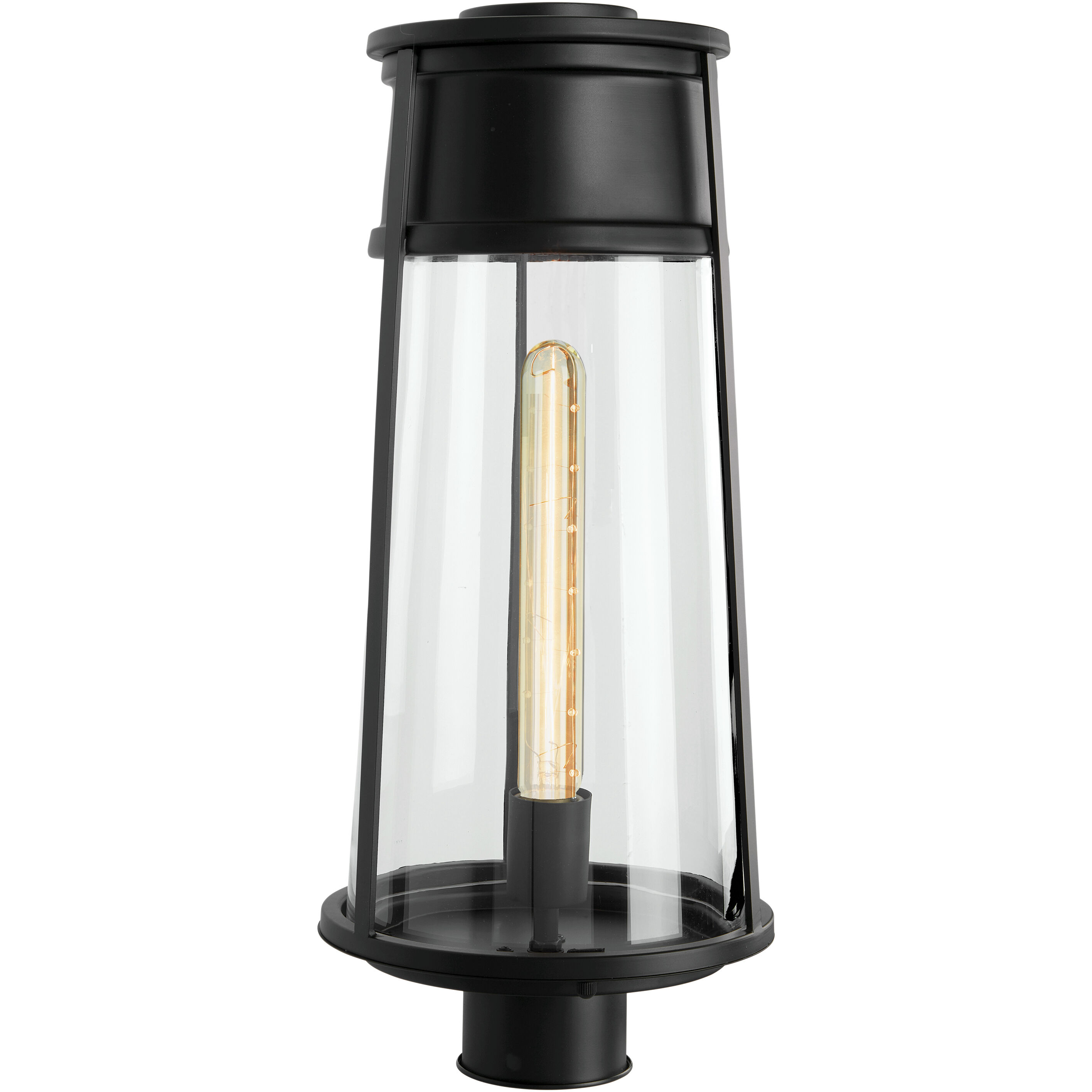Cone 1 Light 19.75 inch Matte Black Outdoor Post Light