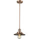 Franklin Restoration Railroad LED 8 inch Antique Copper Mini Pendant Ceiling Light, Franklin Restoration