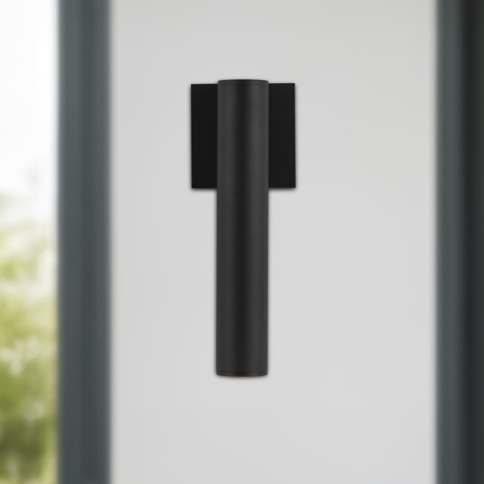 Lorna LED 12.38 inch Black Exterior Wall Sconce
