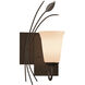 Forged Leaf 1 Light 7.1 inch Ink Sconce Wall Light