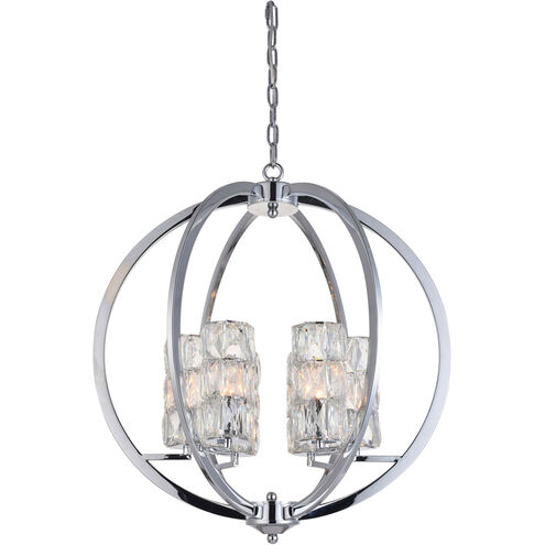 Canada 6 Light 22 inch Chrome Chandelier Ceiling Light