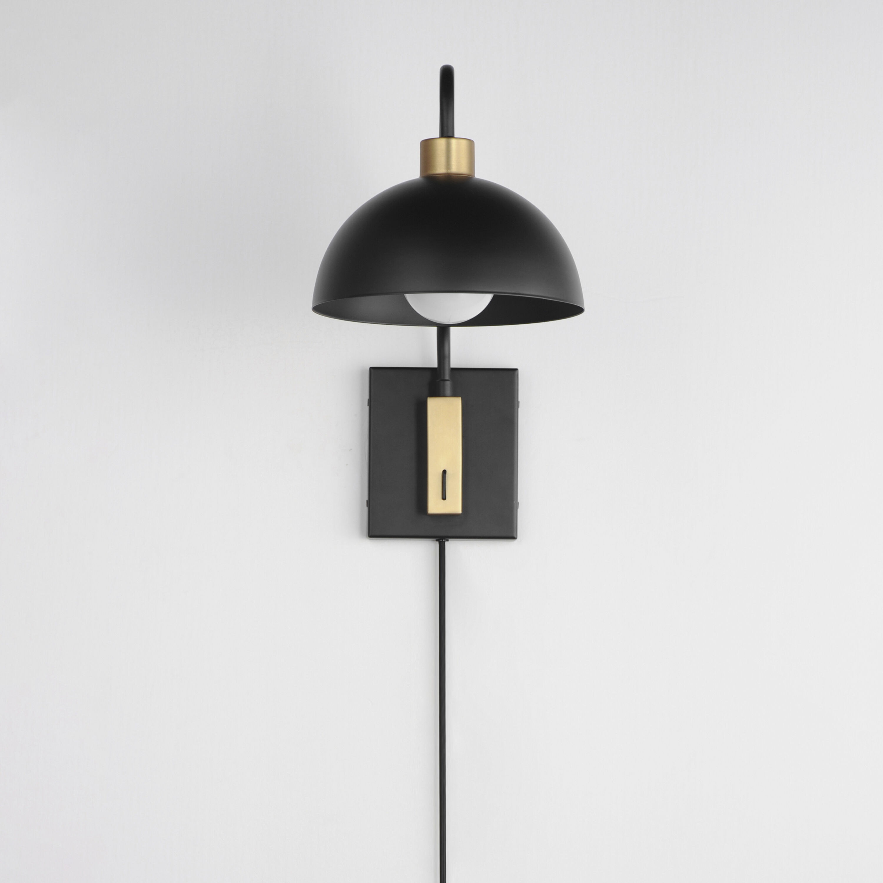 Thelonious 1 Light 8.75 inch Black and Natural Aged Brass Wall Sconce Wall Light