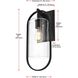 Jaxson 1 Light 20 inch Black Outdoor Wall Sconce