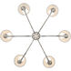 Yep Cambria 6 Light 33.25 inch Polished Nickel Chandelier Ceiling Light