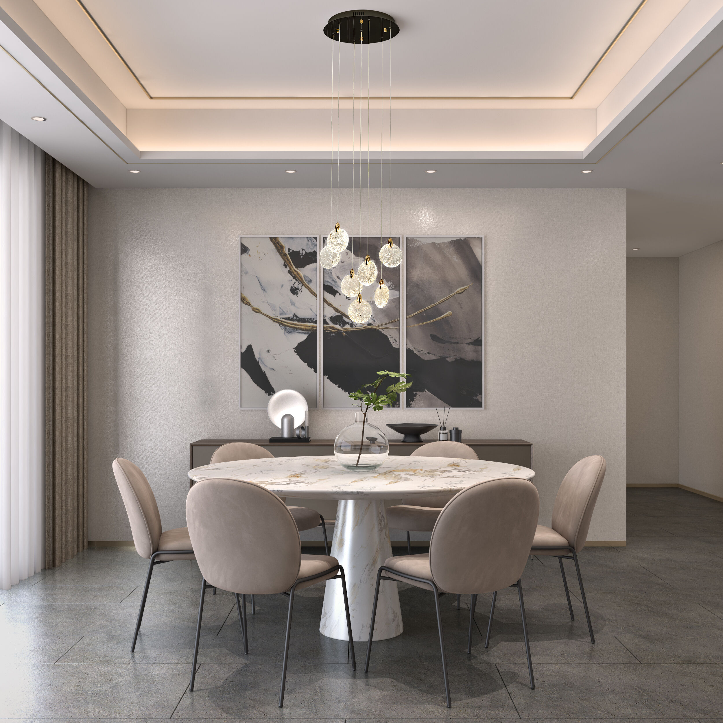 Snowflake LED 15.75 inch Matte Black and Satin Brass Chandelier Ceiling Light