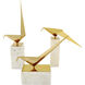 Bird Gold and White Statue