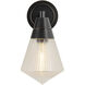 Willard 1 Light 6 inch Urban Bronze Bath Vanity Light Wall Light in Clear Prismatic Glass