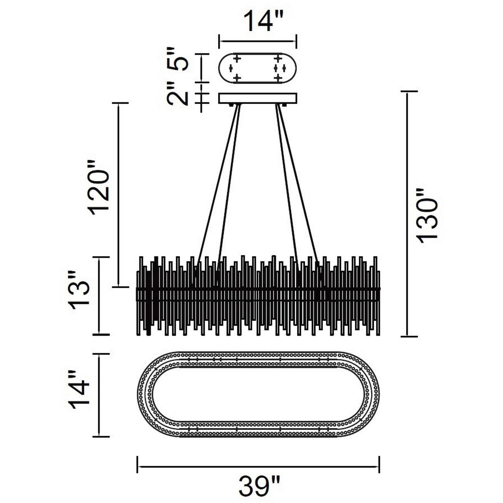 Genevieve LED 39 inch Medallion Gold Pool Table Light Ceiling Light