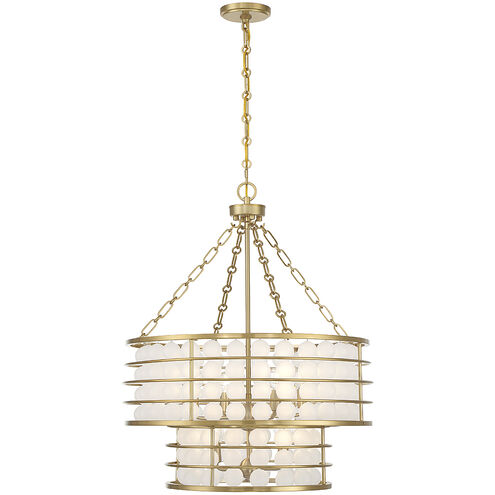 Byron 6 Light 24 inch Warm Brass Chandelier Ceiling Light