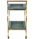 Luxe Grey and Gold Bar Cart