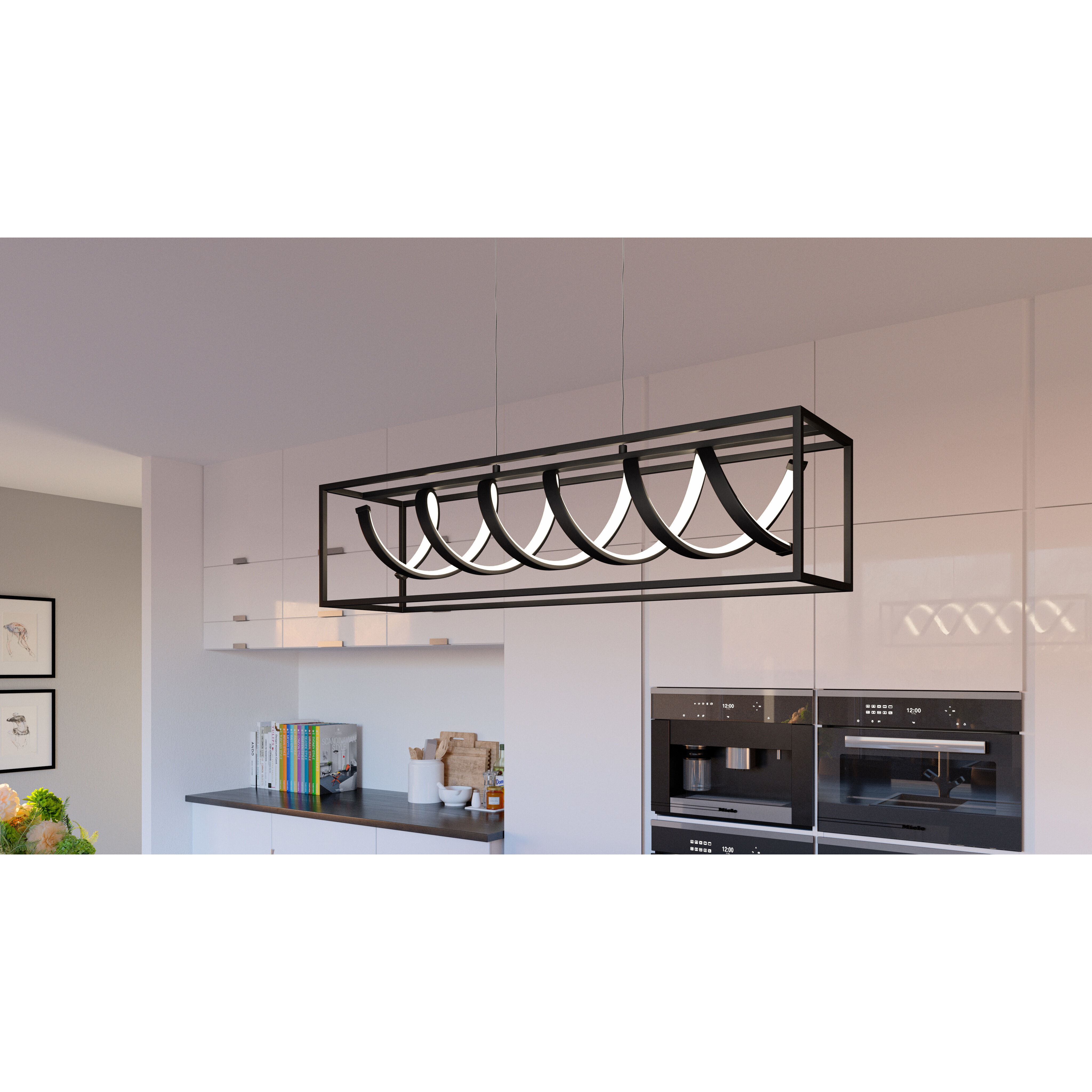 Amaranth LED 32 inch Matte Black Island Light Ceiling Light