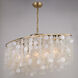 Elsa LED 35.75 inch Natural Brass Linear Chandelier Ceiling Light