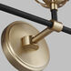 Ian K. Fowler Cafe 5 Light 38.25 inch Satin Brass Wall Bath Fixture Wall Light