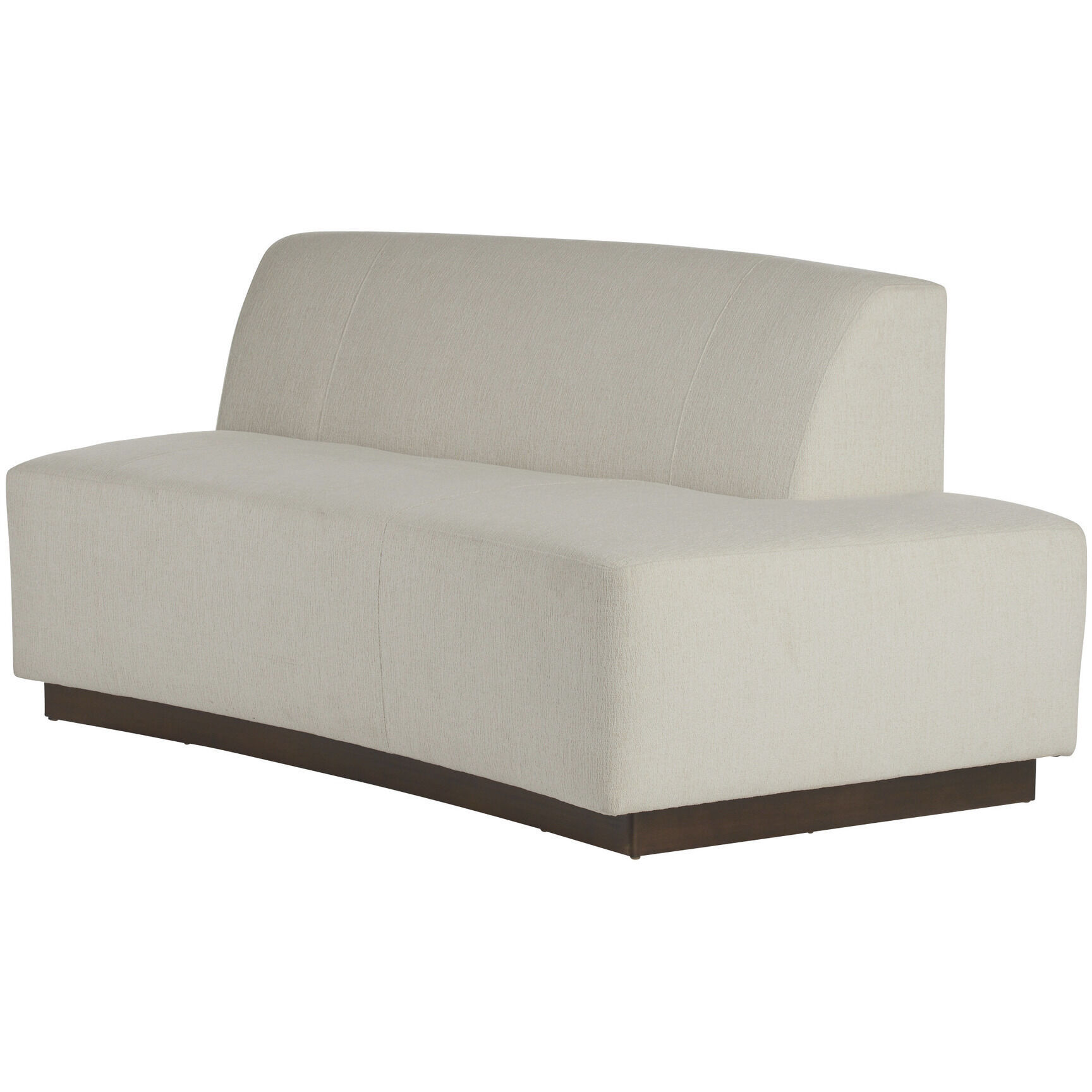 Islander Vanilla and Dark Walnut Sofa, Right