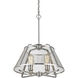 Iuka 4 Light 19 inch Brushed Nickel Pendant Ceiling Light in Brushed Nickel Steel