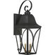 Cardigan Outdoor Wall Mount in Sand Coal and Olden Brass, Great Outdoors