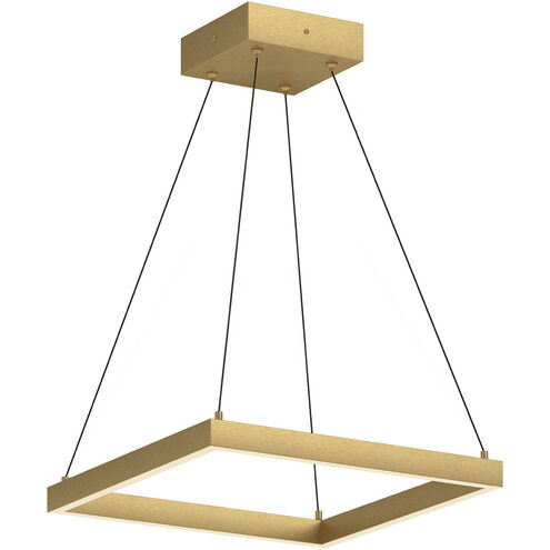 Piazza 17.75 inch Black with Brushed Gold Pendant Ceiling Light