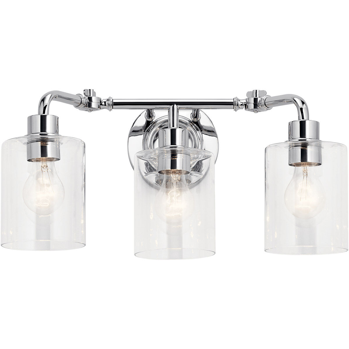 Gunnison 3 Light 24 inch Chrome Wall Mt Bath 3 Arm Wall Light