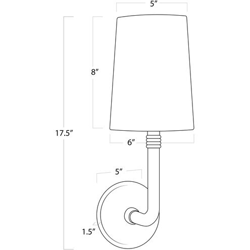 Coastal Living Boracay 1 Light 6 inch White Wall Sconce Wall Light