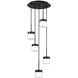 Nuon 5 Light 14.4 inch Black Black Pan Ceiling Light