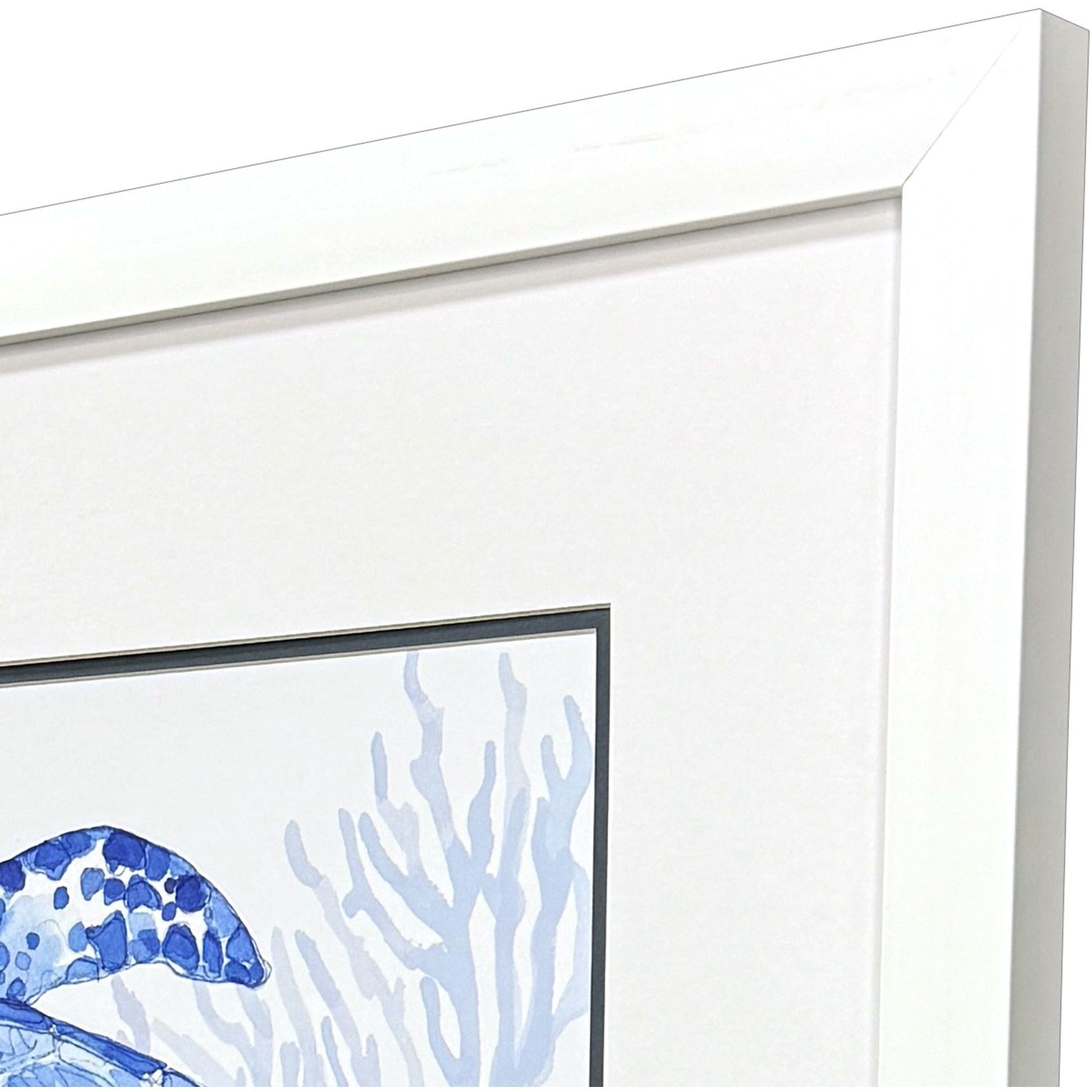 Indigo Ocean Blue Framed Art, Propac