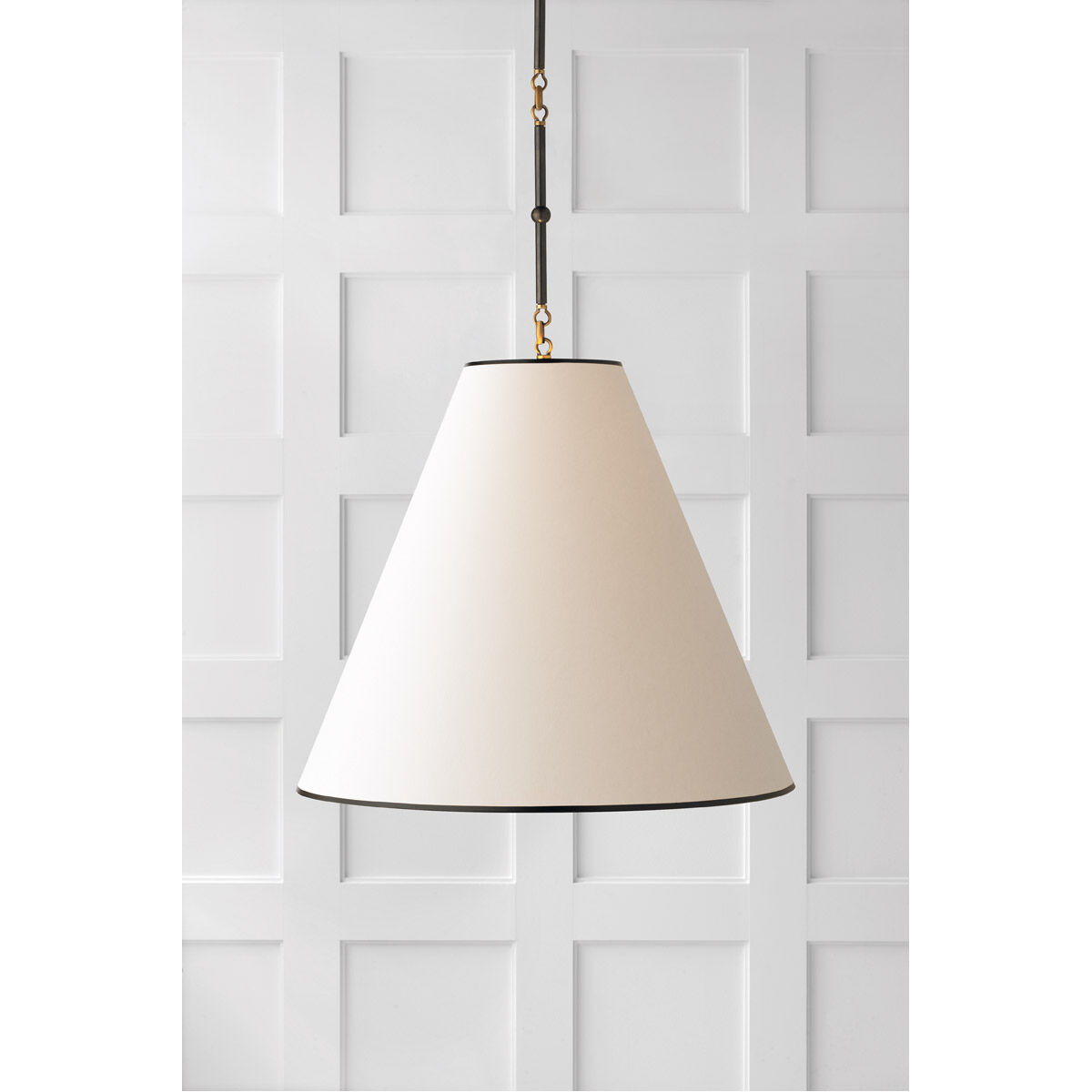 Thomas O'Brien Goodman 2 Light 24.5 inch Bronze Hanging Lamp Ceiling Light in Hand-Rubbed Antique Brass, Large