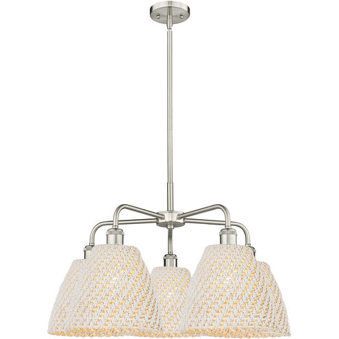 Ballston Bristol Natural 5 Light 27.5 inch Satin Nickel Chandelier Ceiling Light