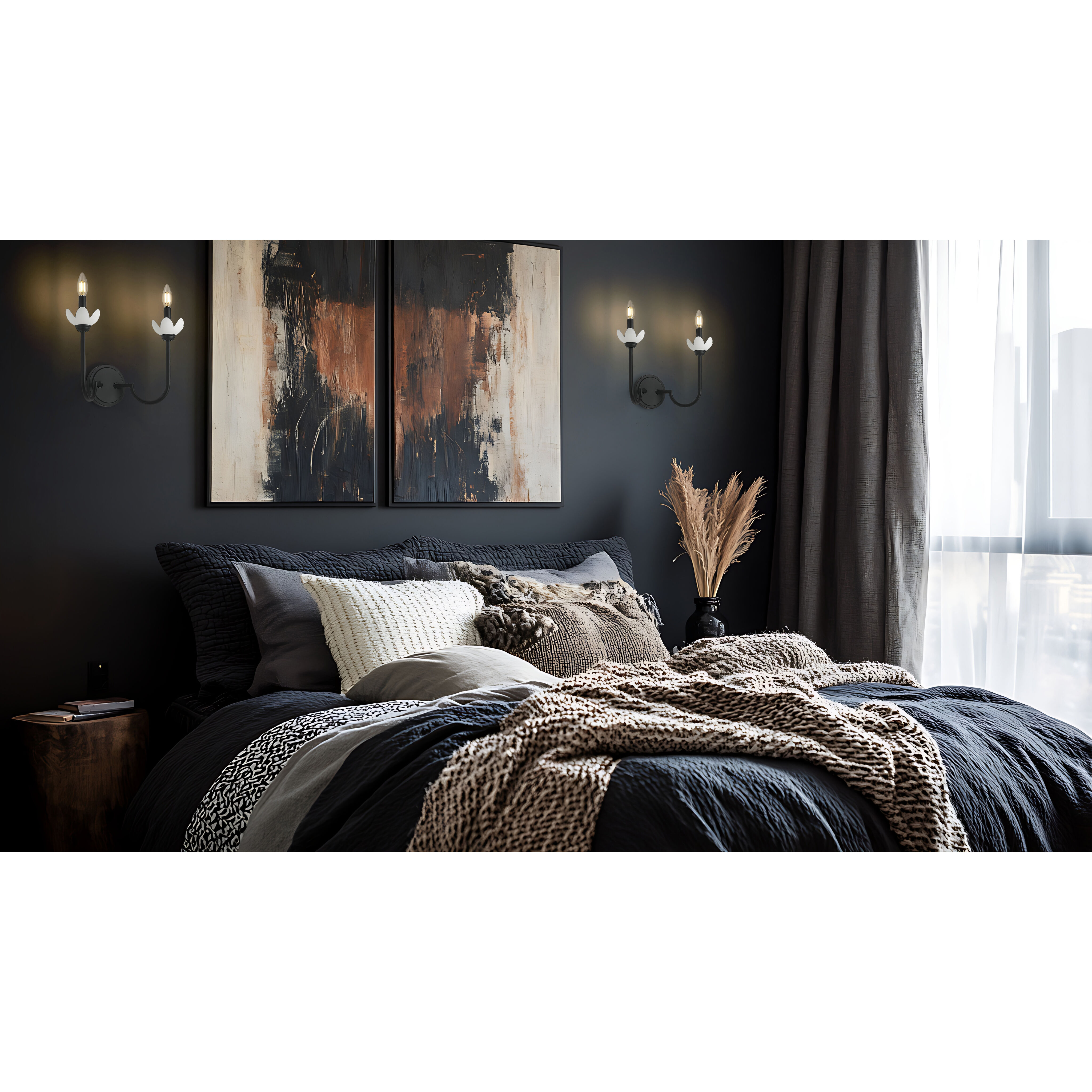 Allistair Wall Sconce Wall Light in Matte Black