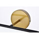 Hanson 4 Light 38 inch Black and Brass Bath Sconce Wall Light