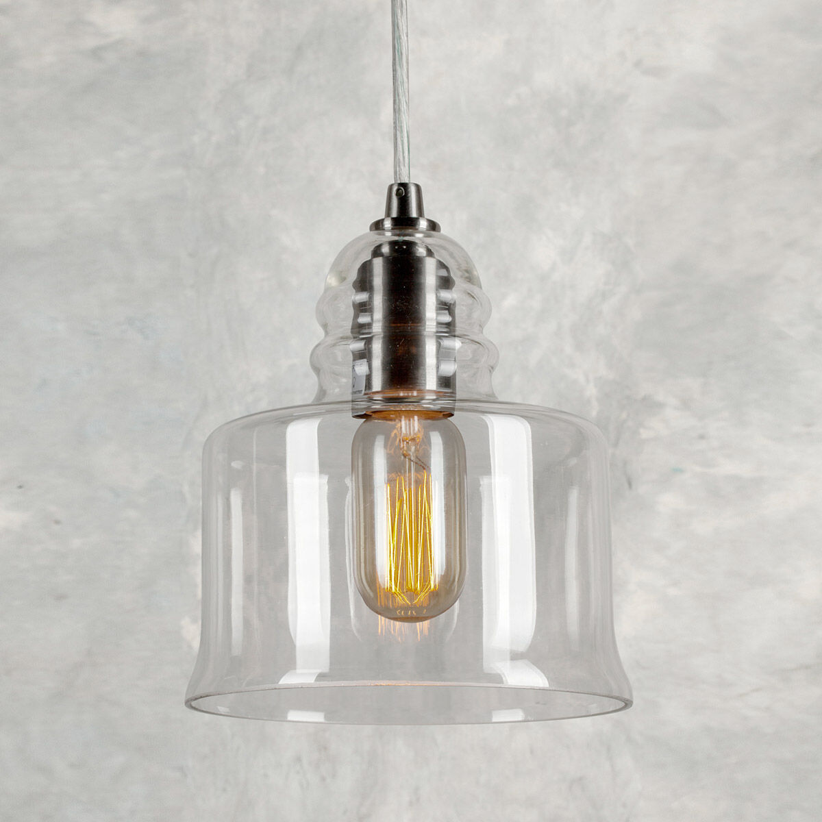 Signature 1 Light 7 inch Brushed Nickel Mini Pendant Ceiling Light