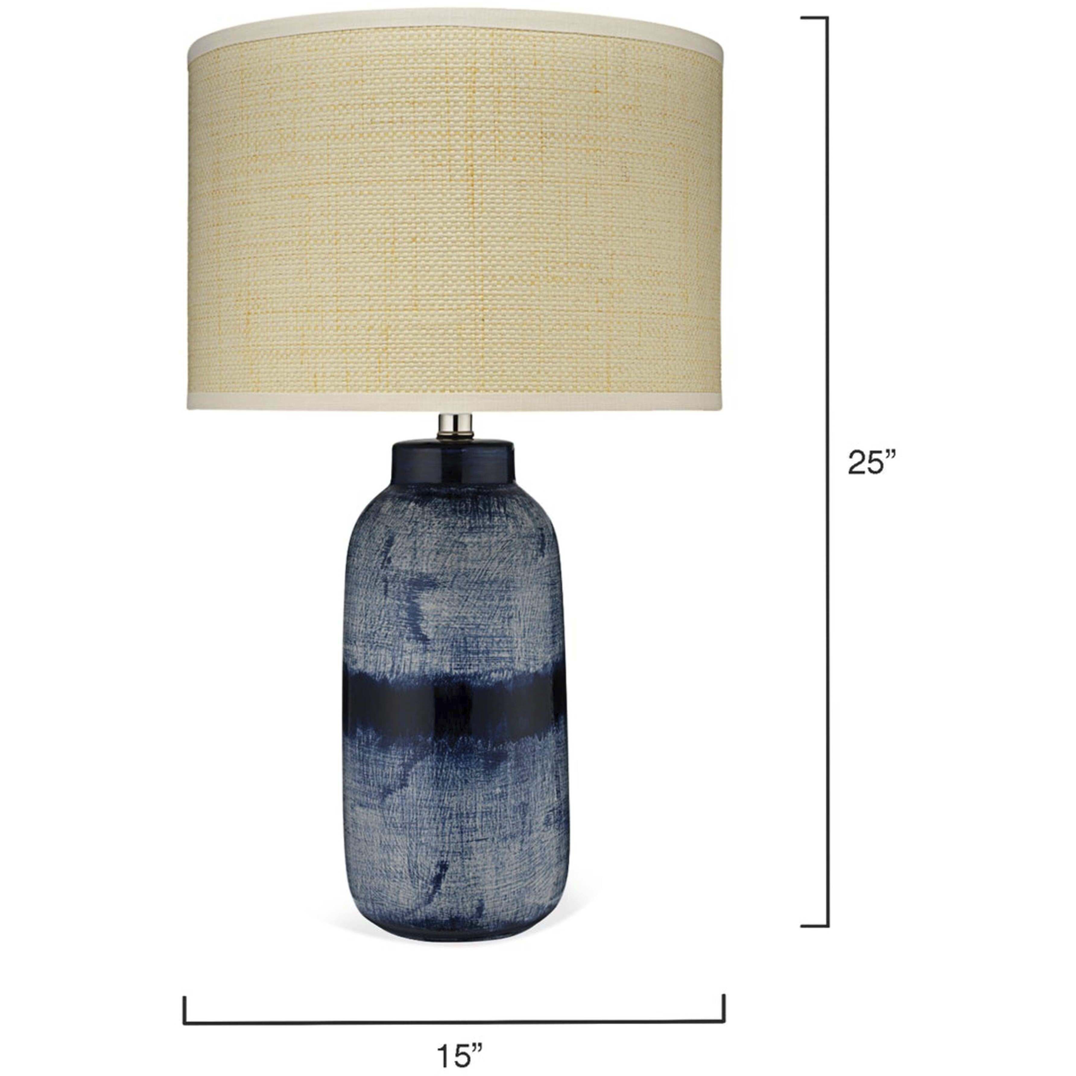 Batik 25 inch 150.00 watt Indigo Table Lamp Portable Light in Raffia