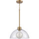 Julian 1 Light 14 inch Brushed Gold Pendant Ceiling Light